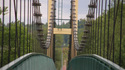 Odnowiony most wiszący w Damienicach, maj 2012