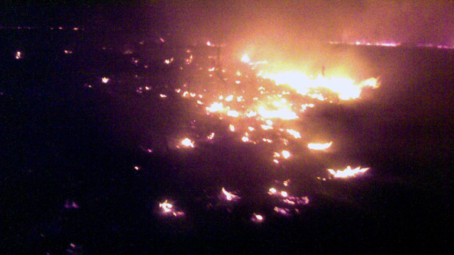 Ogień przeszedł kilkanaście metrów od domów
