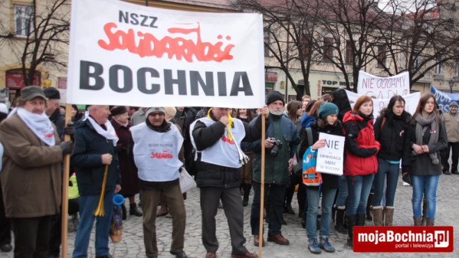 Wiec w obronie Sądu Rejonowego w Bochni, 27 II 2012