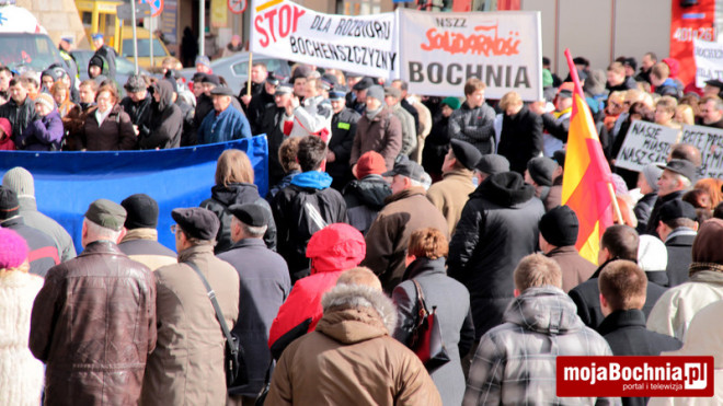 Wiec w obronie Sądu Rejonowego w Bochni, 27 II 2012