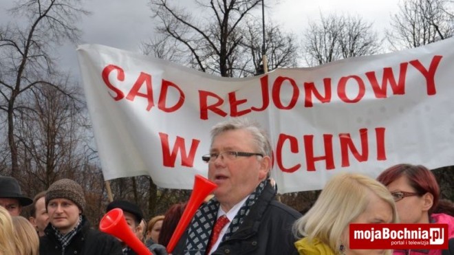 Manifestacja w Warszawie ws. Sądu Rejonowego w Bochni, 30 III 2012