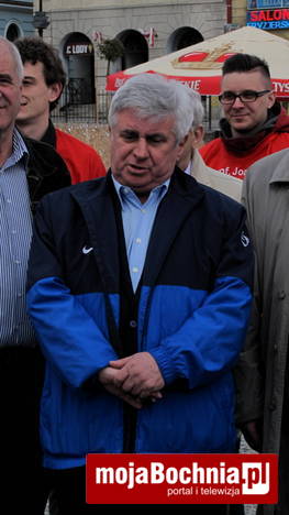 Politycy SLD na bocheńskim Rynku, 4 V 2014