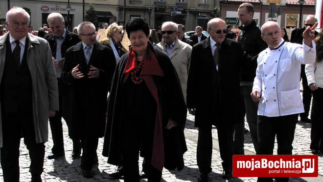 Politycy SLD na bocheńskim Rynku, 4 V 2014