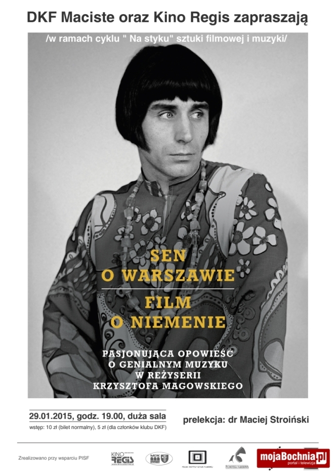 DKF: filmowa biografia Cz. Niemena z prelekcją M. Stroińskiego