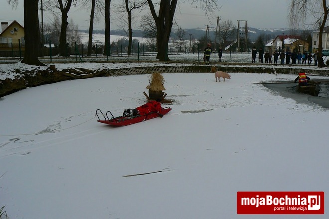 Interwencja straży pożarnej w Łąkcie Górnej, 8 I 2015