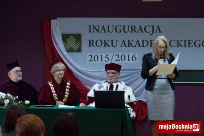 Inauguracja nowego roku akademickiego na bocheńskim wydziale zamiejscowym Staropolskiej Szkoły Wyższej w Kielcach, 17 X 2015
