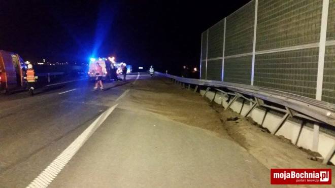 Skutki kolizji na autostradzie A4 w Stanisławicach