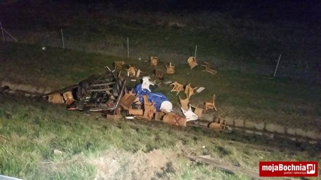 Skutki kolizji na autostradzie A4 w Stanisławicach